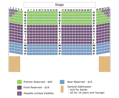 Pioneer Hall seating chart