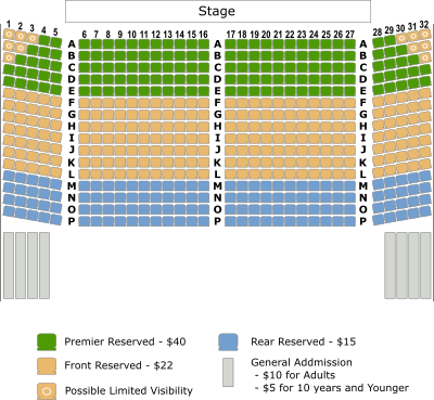 Pioneer Hall seating chart